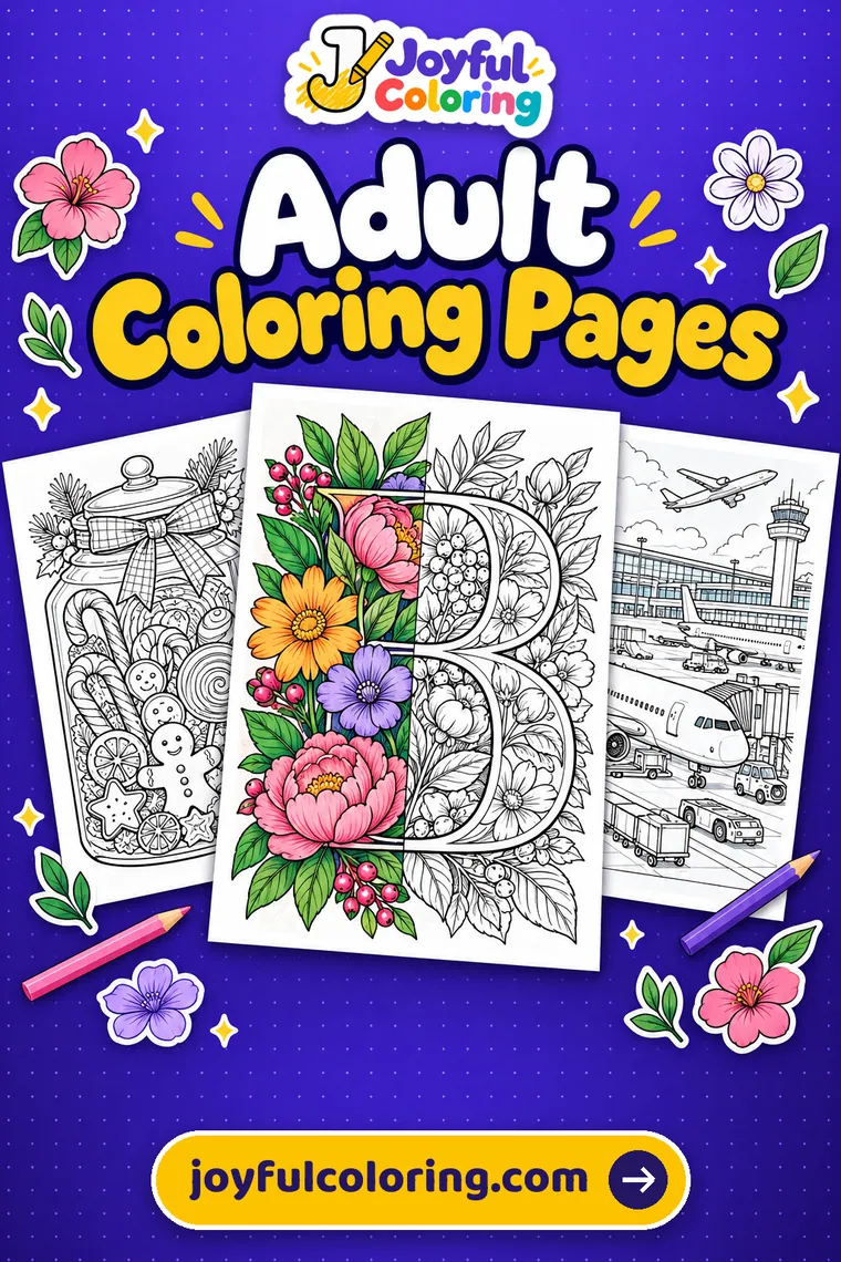 Adult coloring pages cover