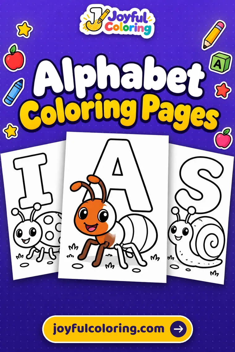 Alphabet coloring pages cover