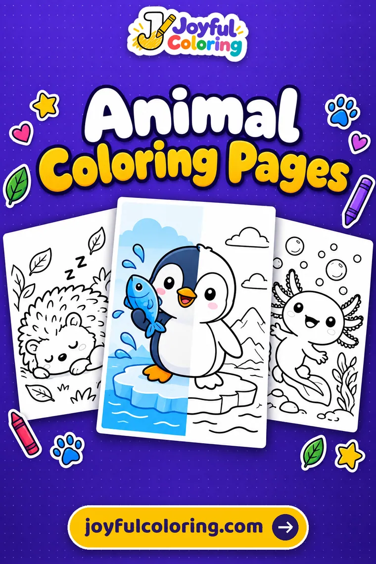 Animal coloring pages cover
