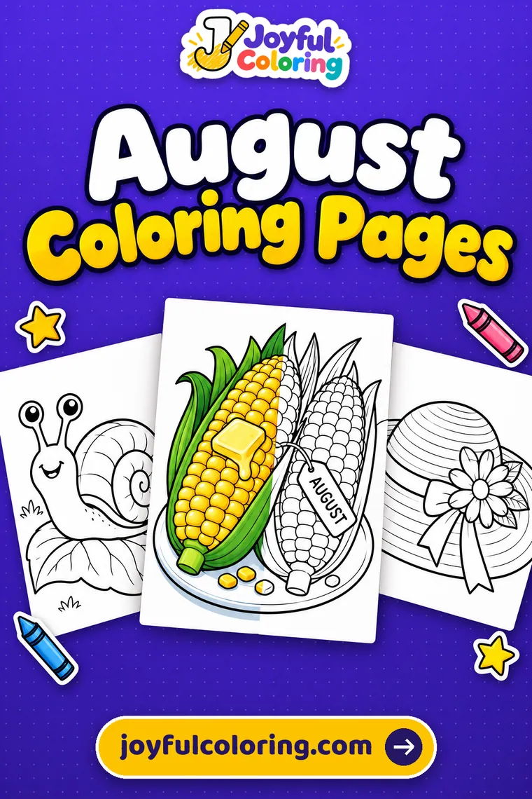 August coloring pages cover