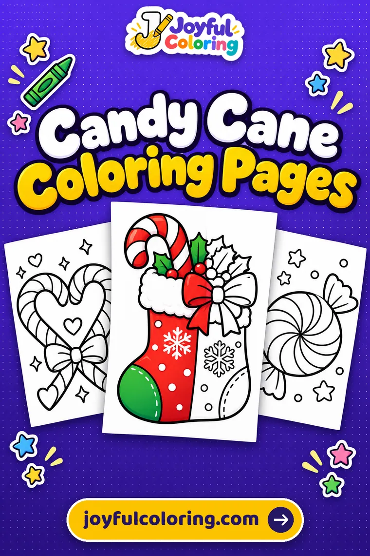 Candy cane coloring pages cover