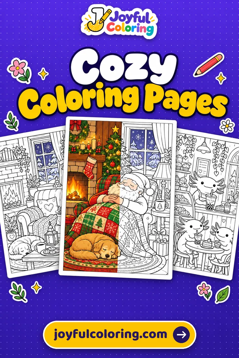Cozy coloring pages cover
