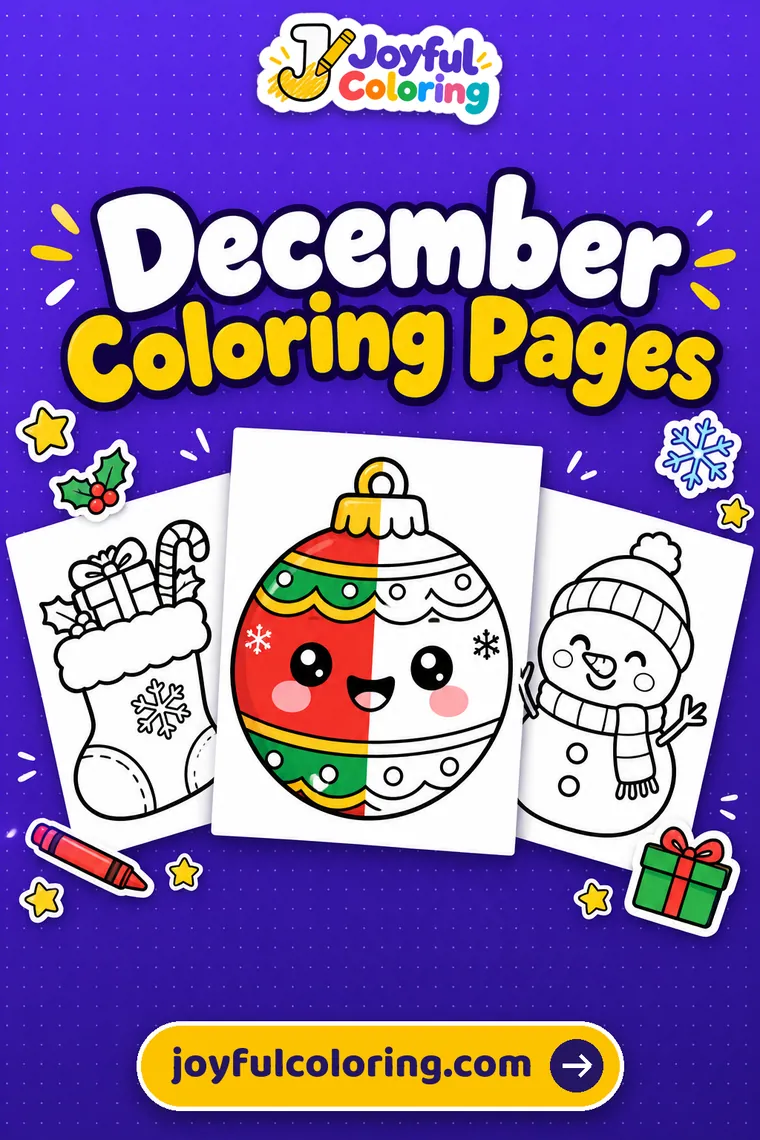 December coloring pages cover