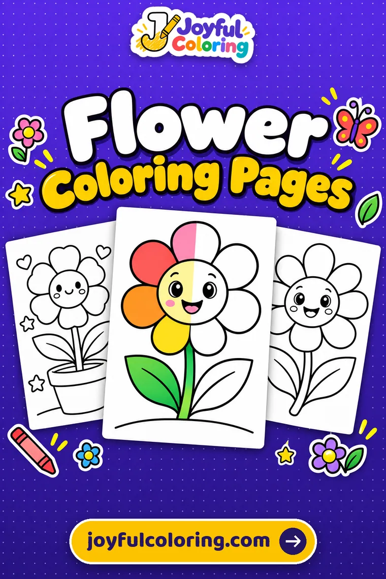 Flower coloring pages