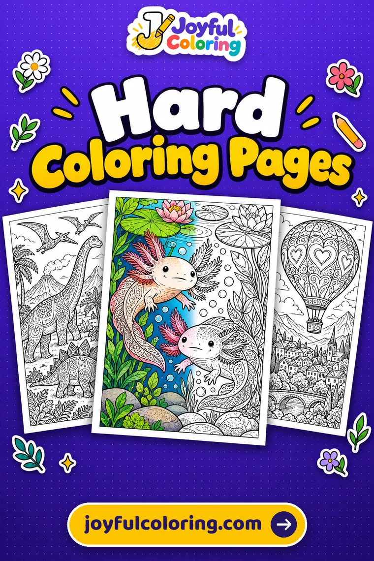 Hard coloring pages cover