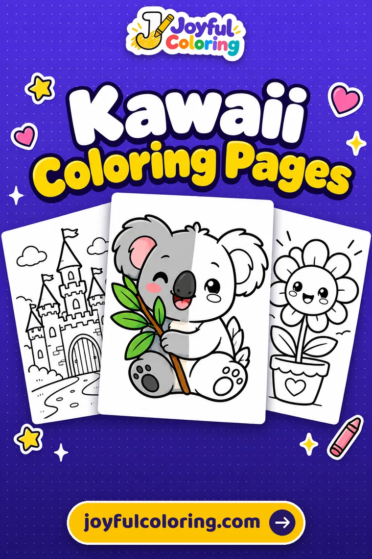 Kawaii coloring pages cover