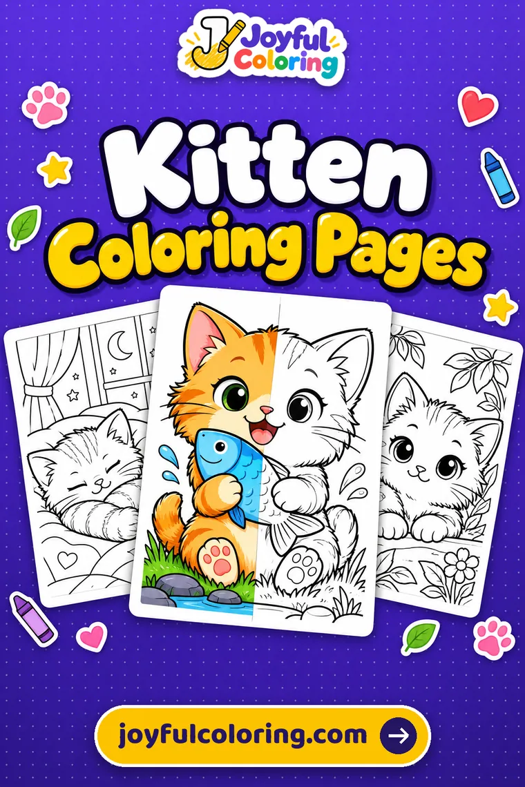 Kitten coloring pages