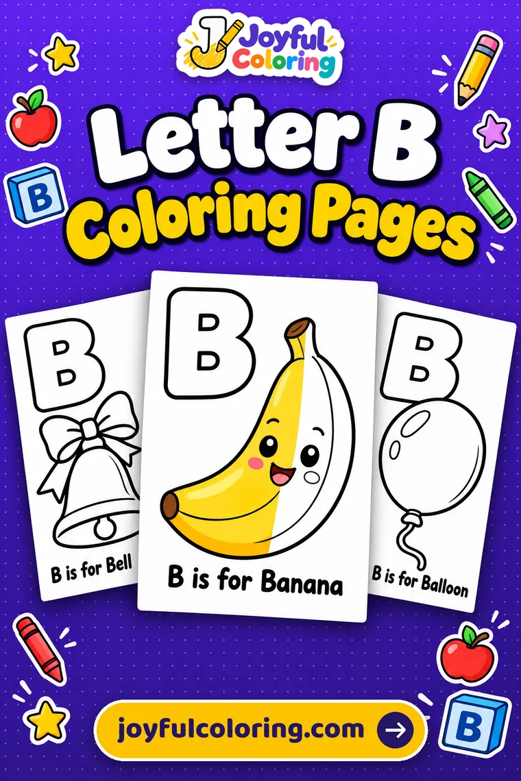 Letter B coloring pages cover