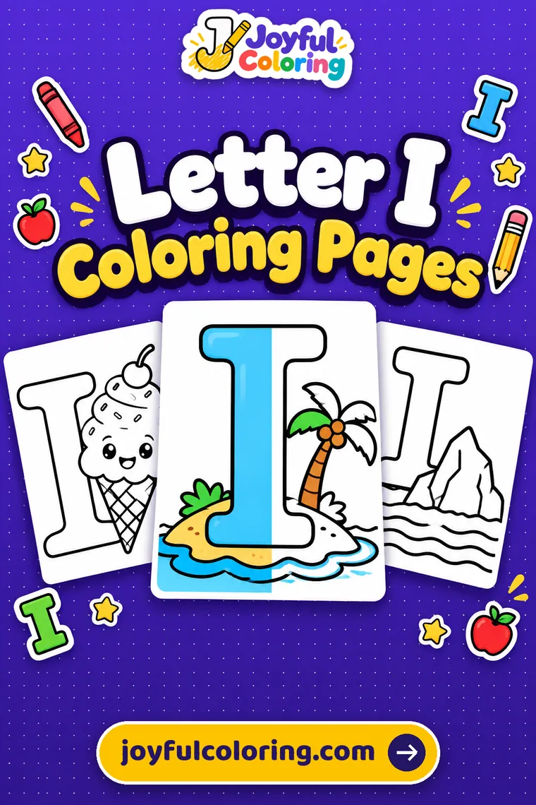 Letter I coloring pages cover