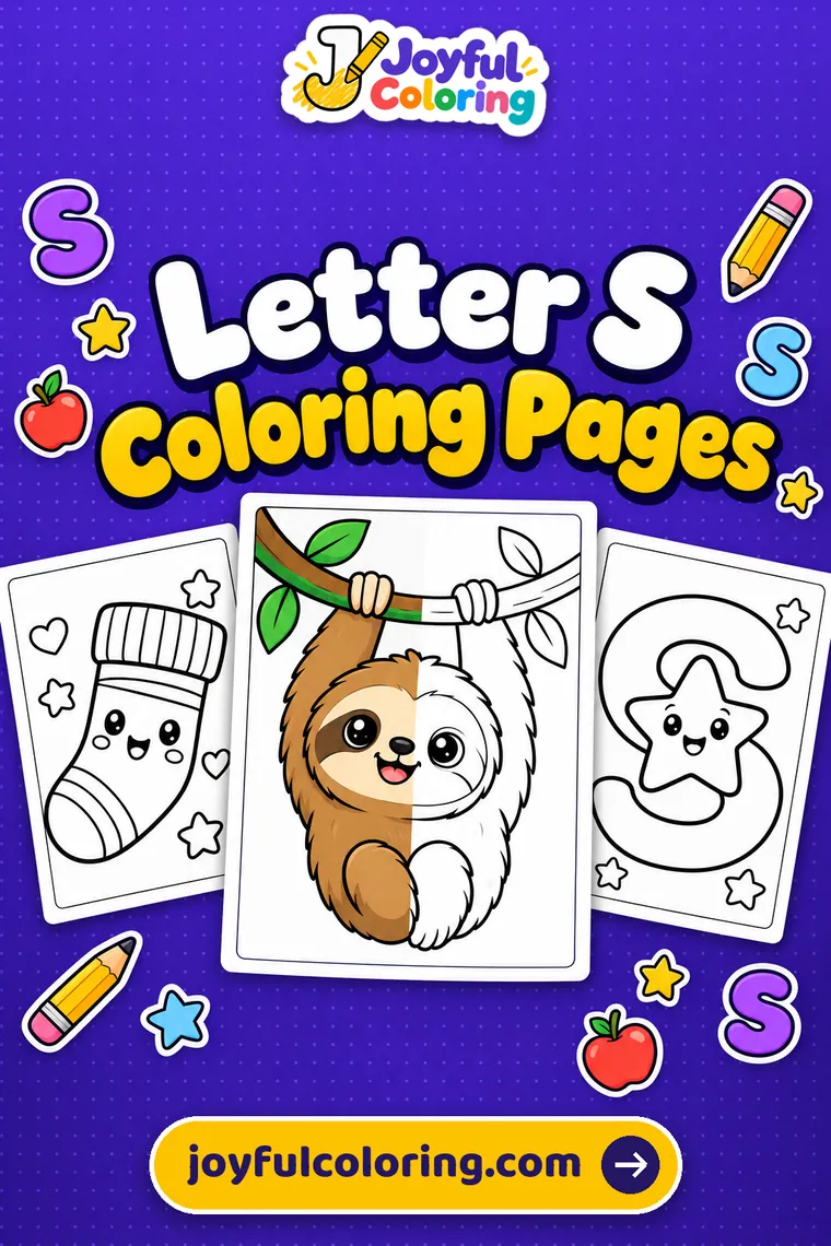 Letter S coloring pages cover
