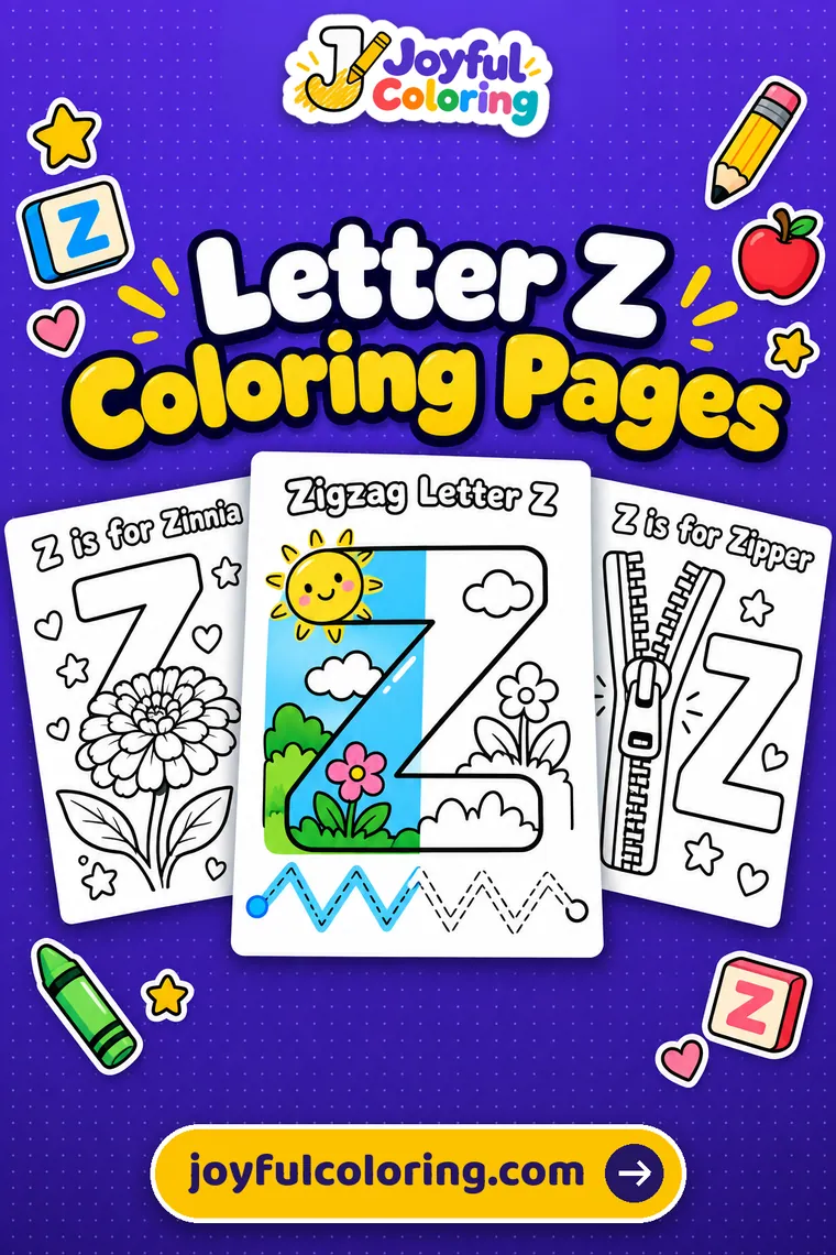 Letter Z coloring pages cover