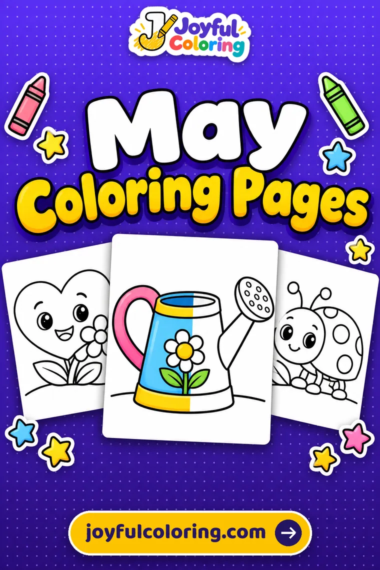 May coloring pages cover