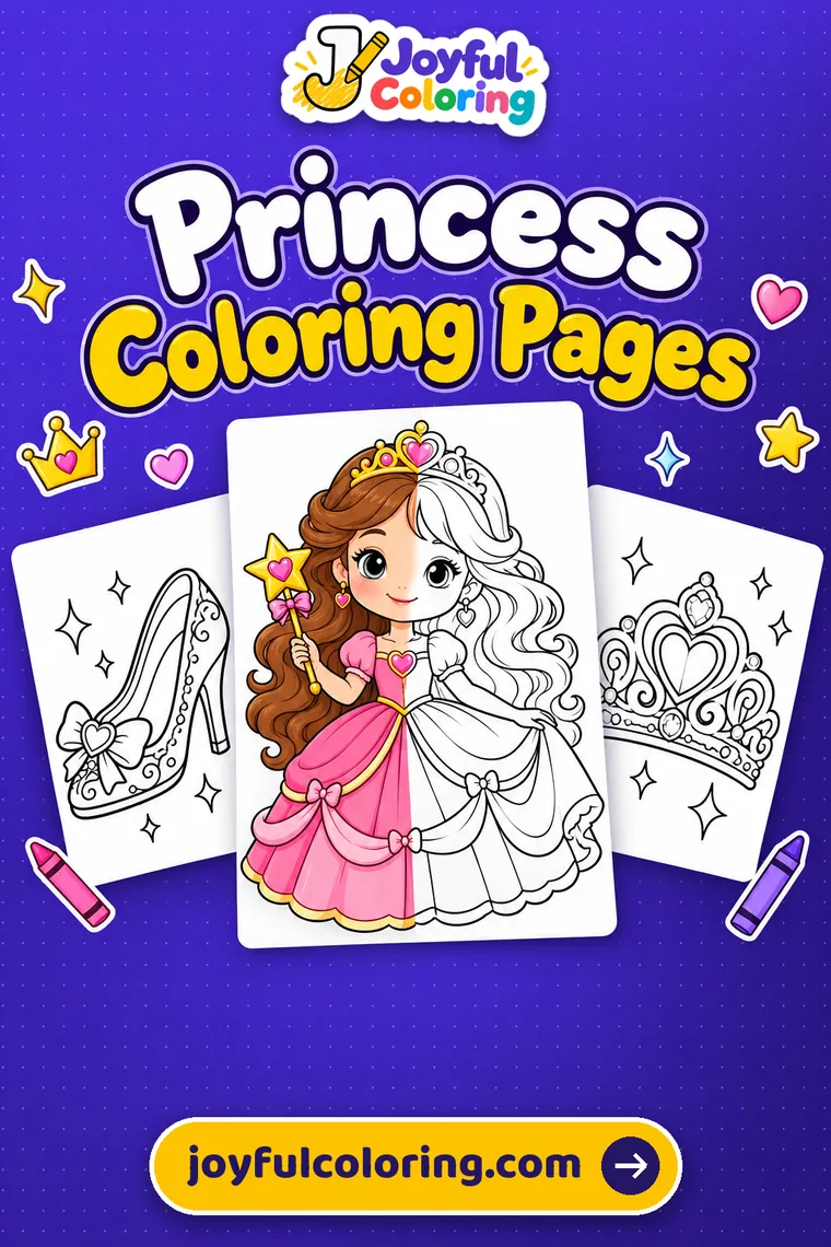 Princess coloring pages cover