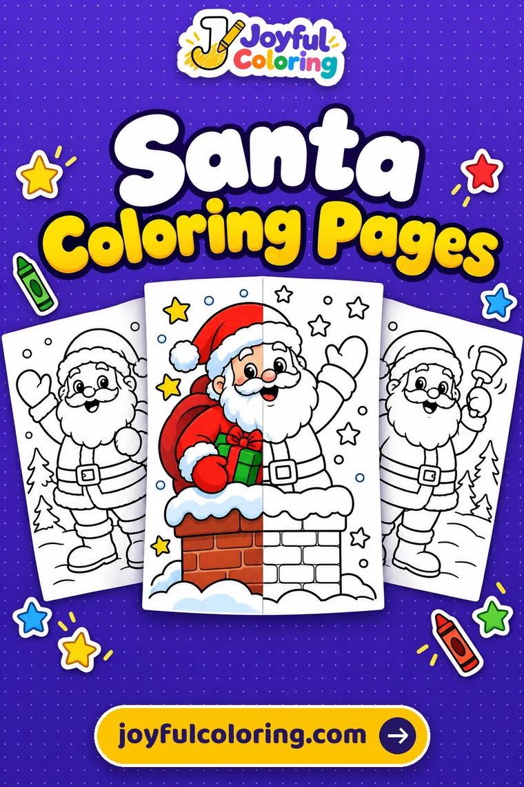 Santa coloring pages