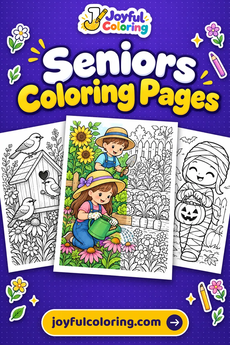 Coloring pages for seniors cover