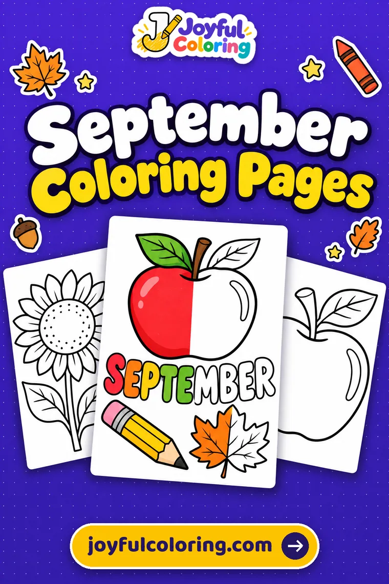 September coloring pages cover