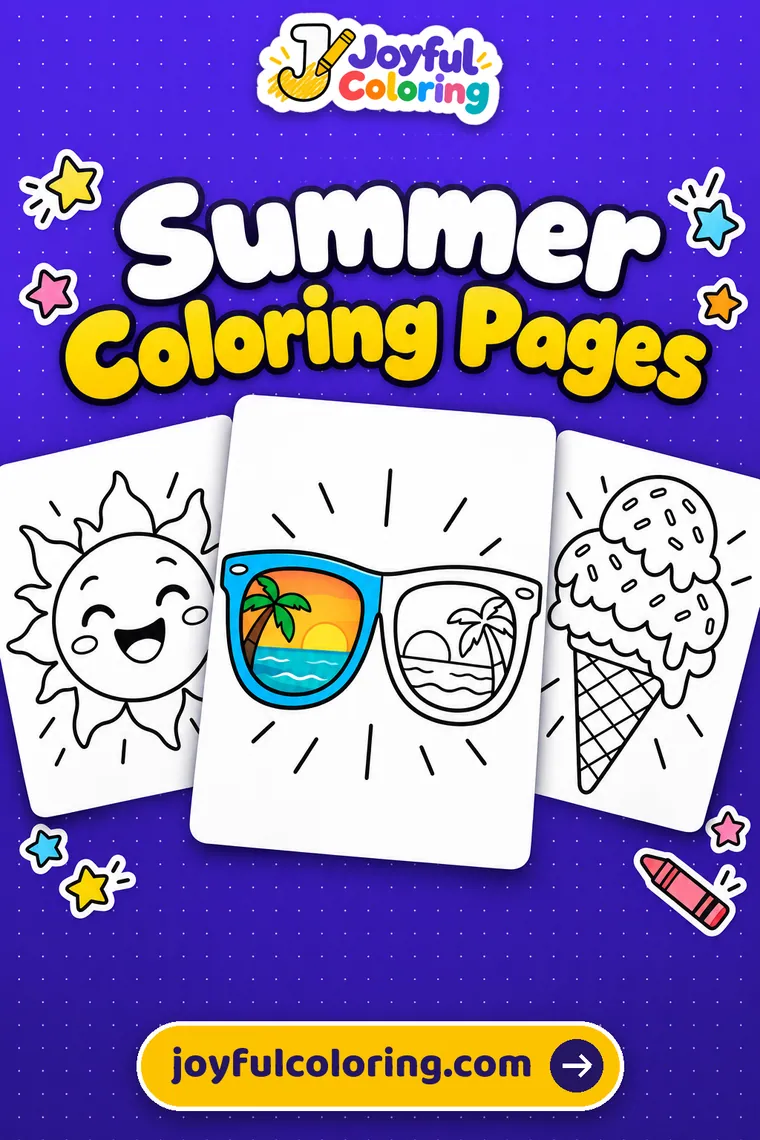 Summer coloring pages cover
