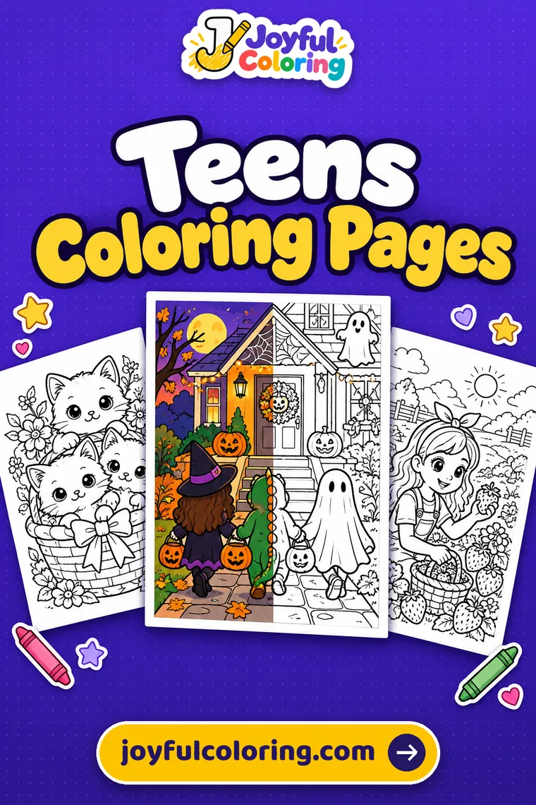 Coloring pages for teens cover