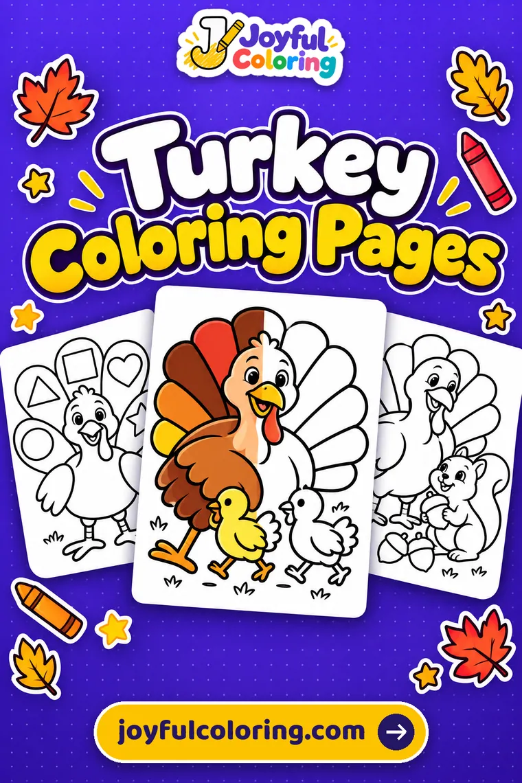 Turkey coloring pages cover
