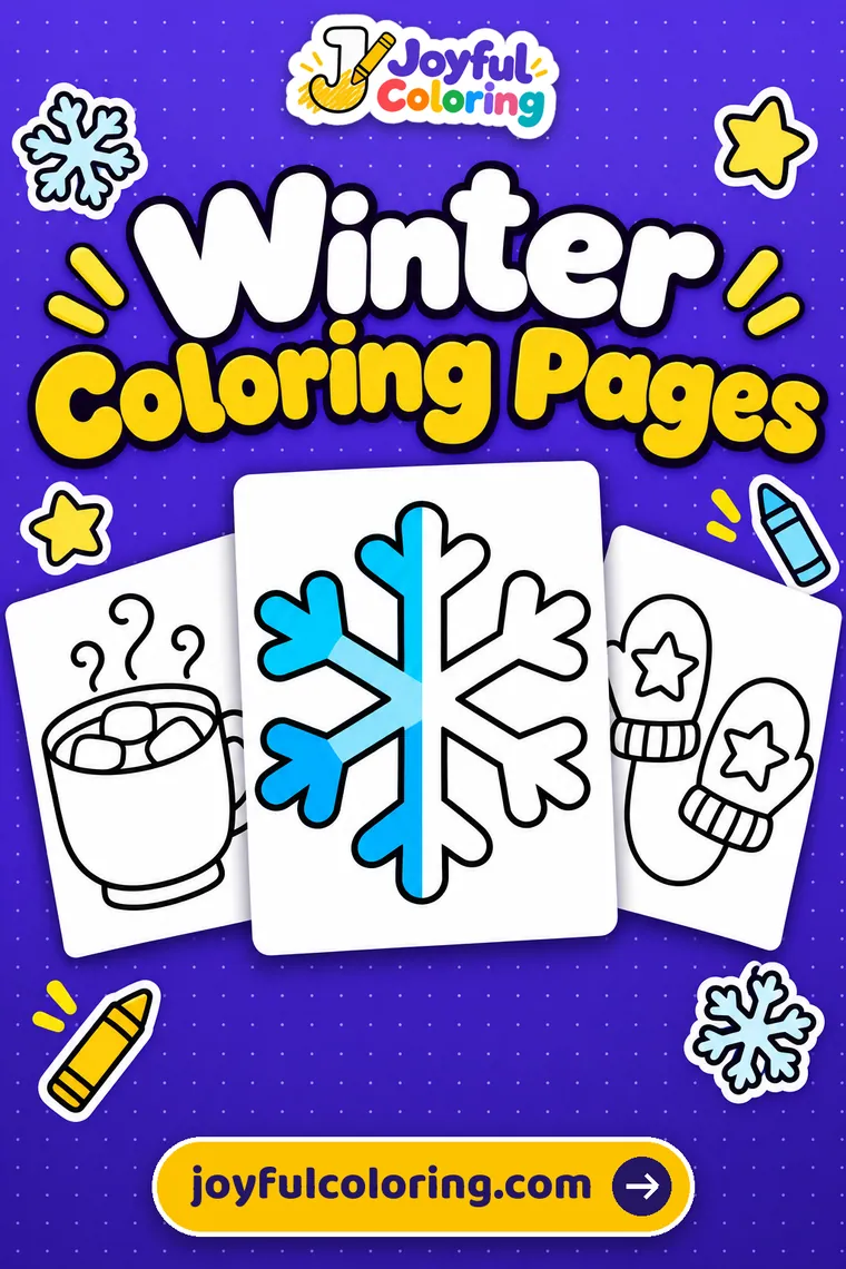 Winter coloring pages cover