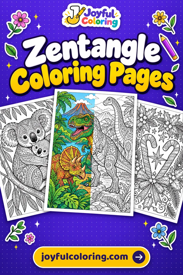 Zentangle coloring pages cover