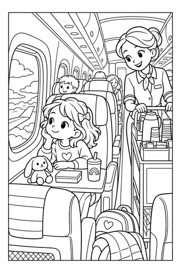 Inside the Plane coloring page