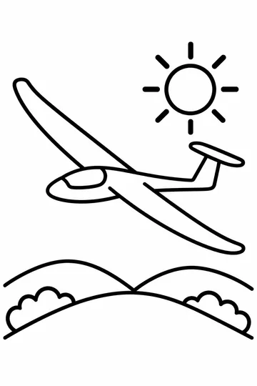 Glider coloring page