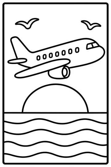 Evening Flight coloring page