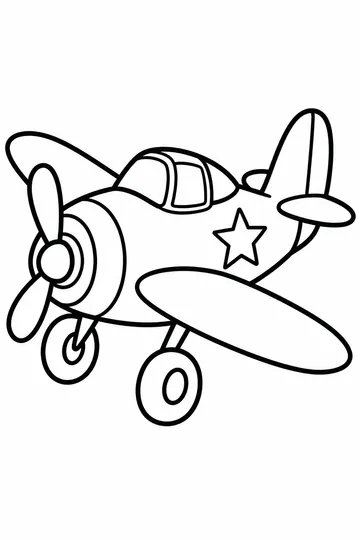 Vintage Plane coloring page