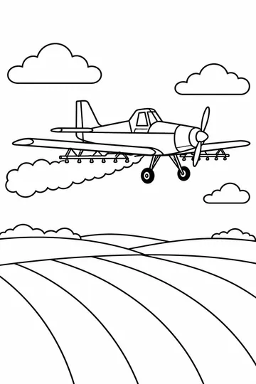 Crop Duster coloring page