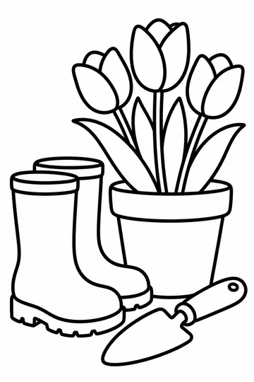 Garden Boots coloring page