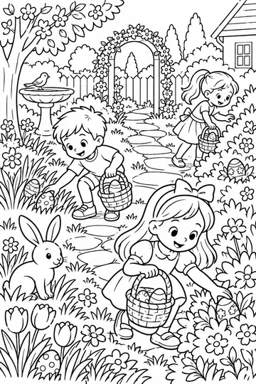 Egg Hunt coloring page