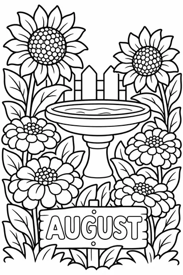 Late Summer Garden coloring page