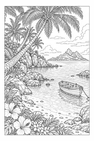 Tropical Cove coloring page