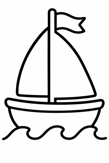 Little Sailboat coloring page