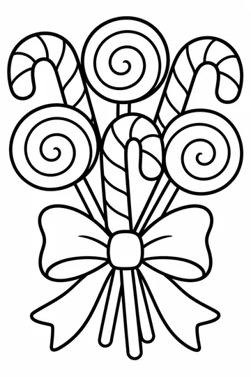Candy Bouquet coloring page