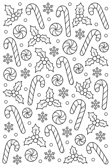Candy Cane Pattern coloring page