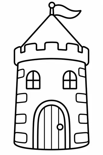 Castle Tower coloring page