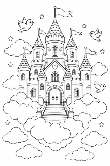 Castle in the Clouds coloring page