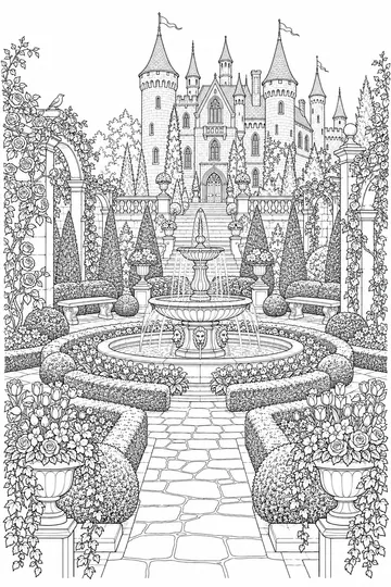 Castle Garden coloring page