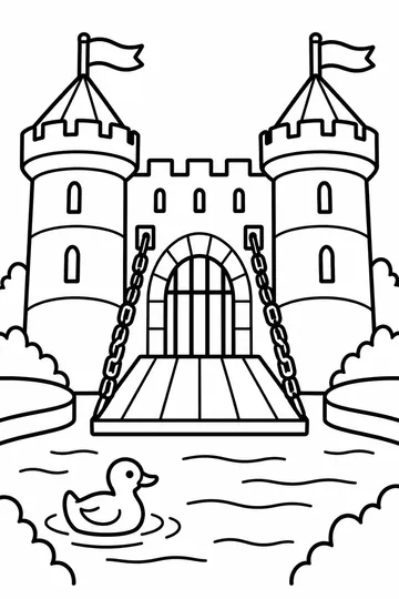 Castle Gate coloring page