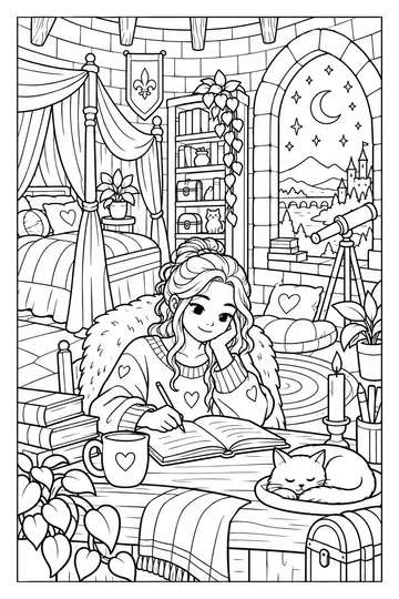 Tower Bedroom coloring page
