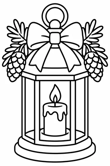 Winter Lantern coloring page