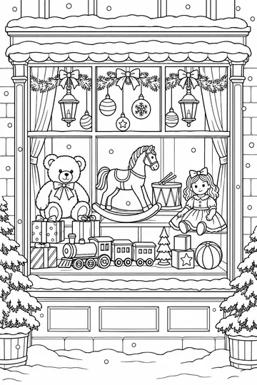Toy Shop Window coloring page