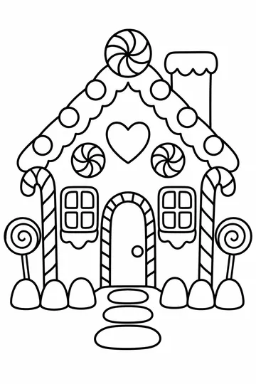 Gingerbread House coloring page