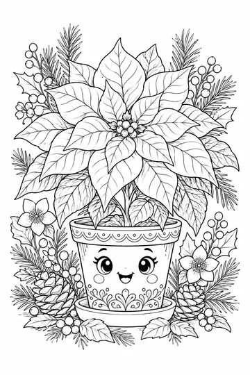 Poinsettia coloring page