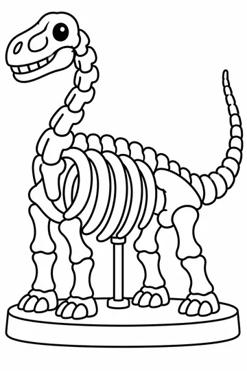 Dinosaur Skeleton coloring page