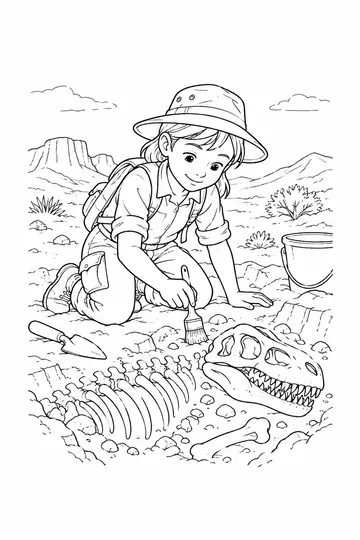 Dinosaur Dig coloring page