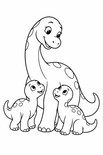 Dinosaur Family coloring page