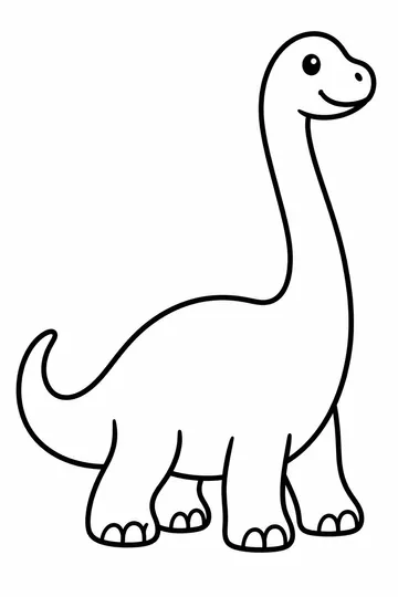 Long Neck Dinosaur coloring page